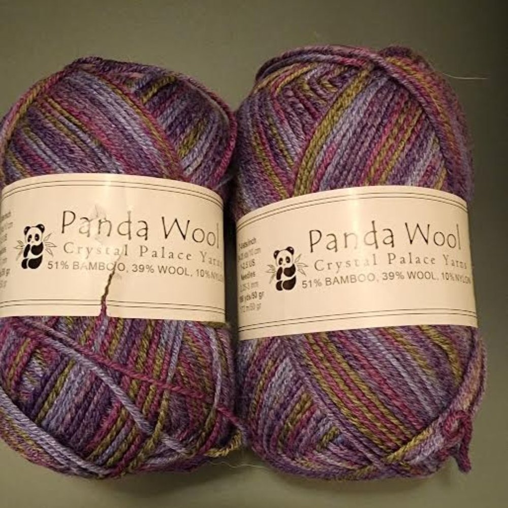 Lot of 2 balls of Panda Wool sock yarn